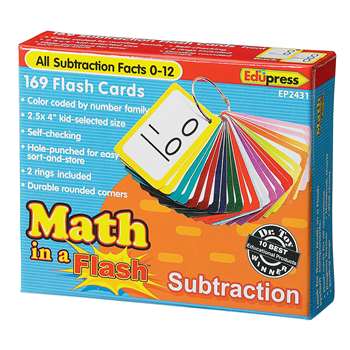 Math In A Flash Subtraction Flash Cards By Edupress