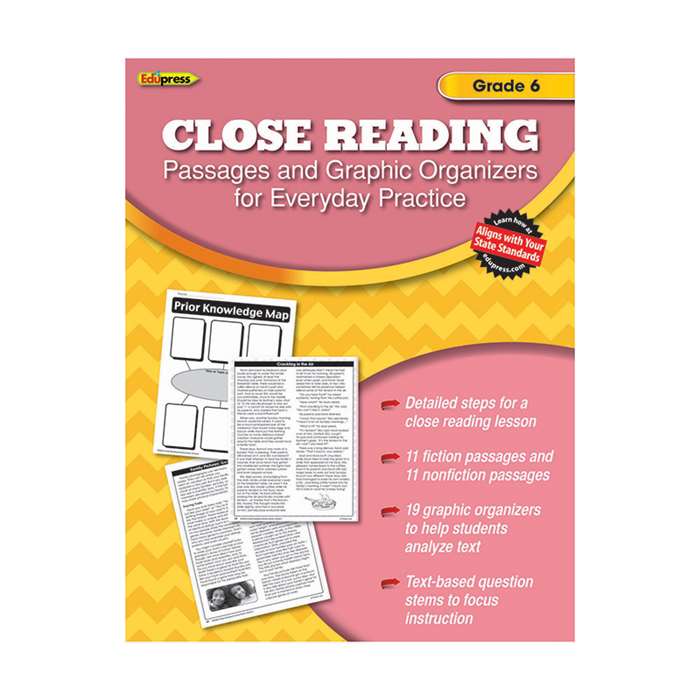 Close Reading Practice Book Gr 6, EP-2564