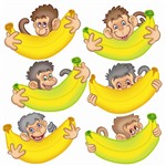 Monkeys With Bananas Accents By Edupress