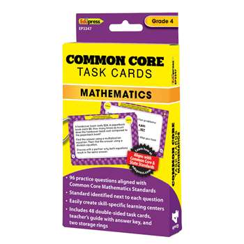 Shop Common Core Math Task Cards Gr 4 - Ep-3347 By Edupress