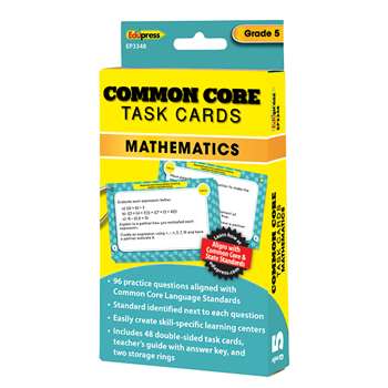 Shop Common Core Math Task Cards Gr 5 - Ep-3348 By Edupress