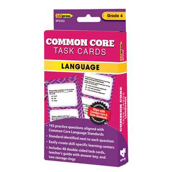 Shop Gr 4 Common Core Language Task Cards - Ep-3352 By Edupress