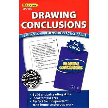 Drawing Conclusions Reading Comprehension Practice Cards Blue By Edupress