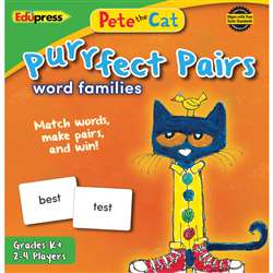 Pete The Cat Purrfect Pairs Word Families Game, EP-3532