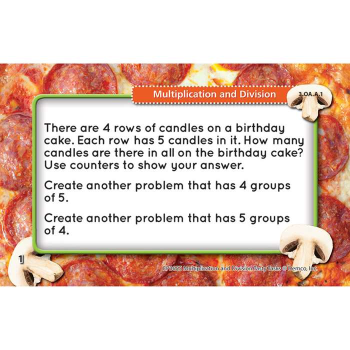 Math Tasty Task Cards Multiplication Division, EP-3655