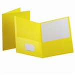 Twin Pocket Portfolios Yellow 25/Bx By Esselte