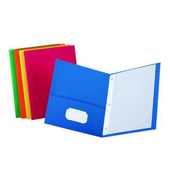 Twin Pocket Portfolios Box Of 25 W/ Fasteners By Esselte