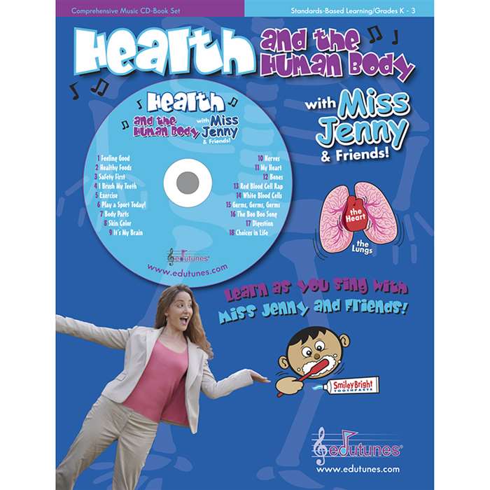 Health And The Human Body With Miss Jenny & Friends Cd Book Set By Edutunes
