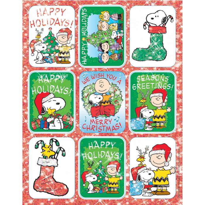 Peanuts Christmas Stickers Flatpack By Eureka