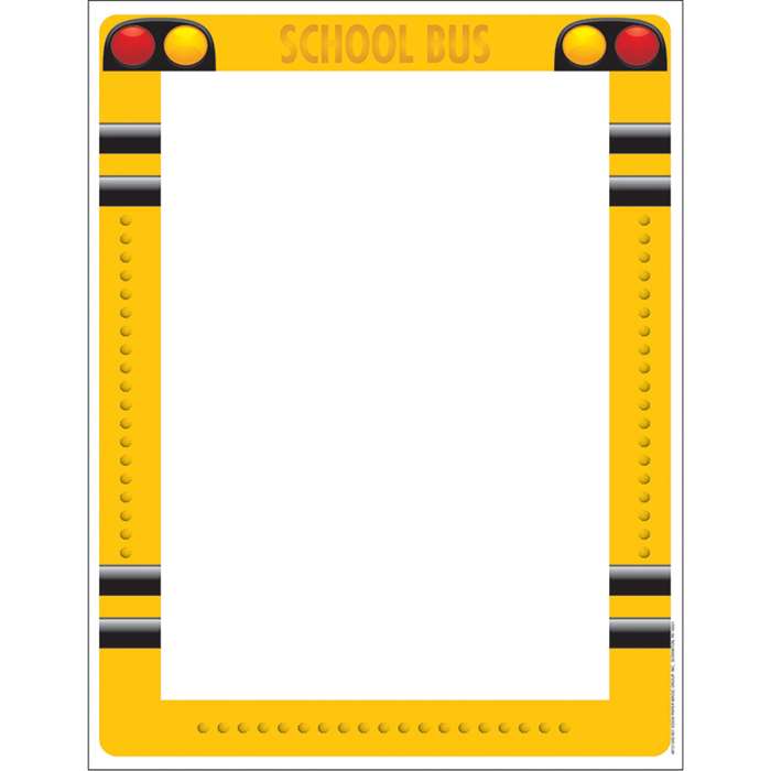 School Bus Computer Paper By Eureka