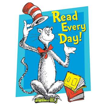 Cat In The Hat Read Every Day Window Cling By Eureka