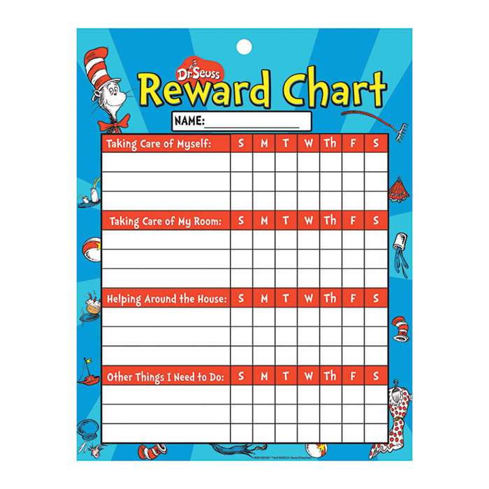 Chore Chart Cat In Hat Reward By Eureka