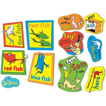 Large Dr Seuss Fish Fox And Sam 2 Sided Deco Kit By Eureka
