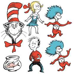 Large Dr Seuss Characters 2-Sided Deco Kit By Eureka