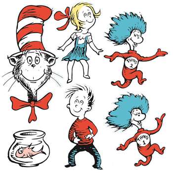 Large Dr Seuss Characters 2-Sided Deco Kit By Eureka