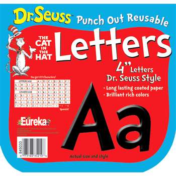 Shop Dr Seuss Punch Out Deco Letters Blk - Eu-845033 By Eureka