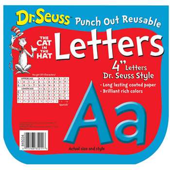 Shop Dr Seuss Punch Out Deco Letters Blu - Eu-845034 By Eureka