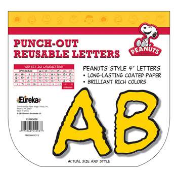 Peanuts Deco Letters Yellow By Eureka