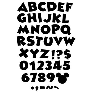 Mickey Mouse Black Deco Letters, EU-845666