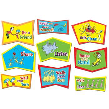 Dr. Suess Classroom Rules Bulletin Board Set By Eureka