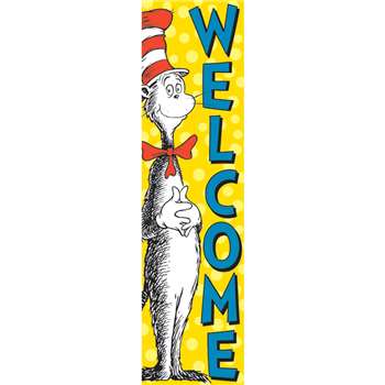 Vertical Banner Cat In The Hat Welcome By Eureka