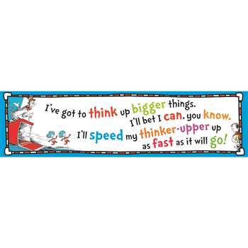 Cat In The Hat Think Up Bigger Things Banner 45X12 By Eureka