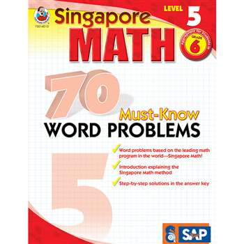 70 Must Know Word Problems Level 5 Gr 6 By Carson Dellosa