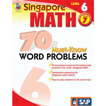 70 Must Know Word Problems Level 6 Gr 7 By Carson Dellosa
