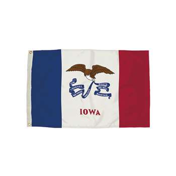 3X5 Nylon Iowa Flag Heading & Grommets, FZ-2142051