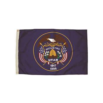 3X5 Nylon Utah Flag Heading & Grommets, FZ-2432051