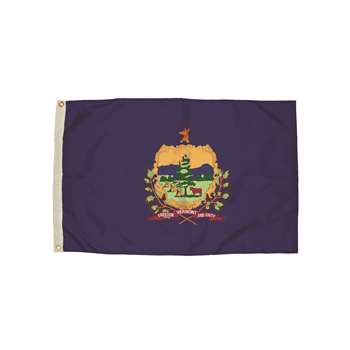 3X5 Nylon Vermont Flag Heading & Grommets, FZ-2442051