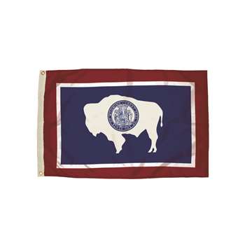 3X5 Nylon Wyoming Flag Heading & Grommets, FZ-2492051