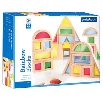 Rainbow Blocks 30 Asst Shapes By Guidecraft Usa