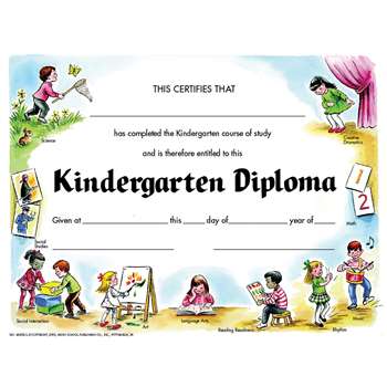 Kindegarten Diploma 30Pk Certificate By Hayes School Publishing