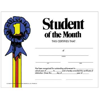 Student Of The Month 30Pk Certificate By Hayes School Publishing