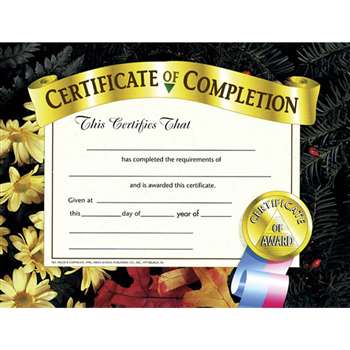 Certificates Of Completion 30 Pk 8.5 X 11 By Hayes School Publishing