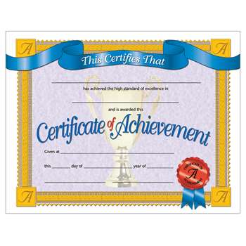 Certificates Of Achievemnet 30/Pk 8.5 X 11 Inkjet Laser By Hayes School Publishing