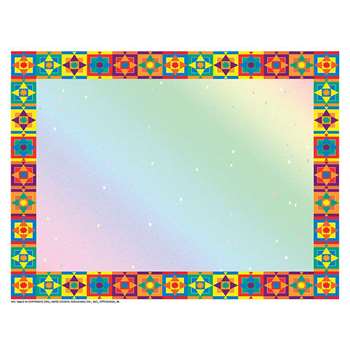 Multicolored Border Certificate Border/Computer Paper By Hayes School Publishing