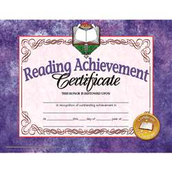 Certificates Reading 30/Pk 8.5 X 11 Achievement Inkjet Laser By Hayes School Publishing