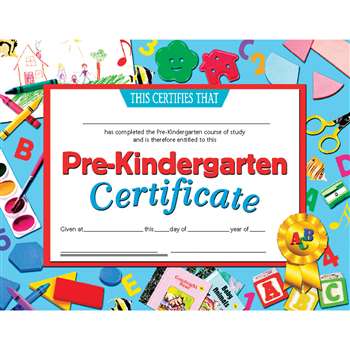 Certificates Pre-Kindergarten 30 Pk 8.5 X 11 Inkjet Laser By Hayes School Publishing