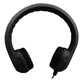 Flex-Phones Indestructible Blk Foam Headphones, HECKIDSBLK