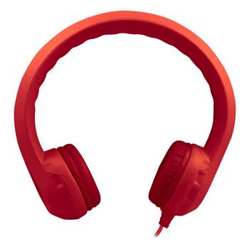 Flex-Phones Indestructible Red Foam Headphones, HECKIDSRED