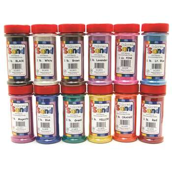 Bucket O Sand 12 Asstd Colors 1 Lb By Hygloss Products