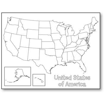 United States Map Poster By Hygloss Products