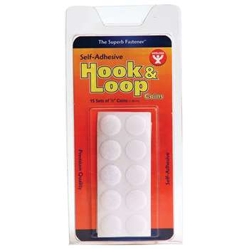 Hook & Loop Fastener 58 Coins 15/St By Hygloss Products