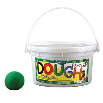 Dazzlin Dough Green 3 Lb Tub By Hygloss Products
