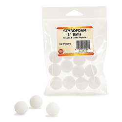 Styrofoam 1In Balls Pack Of 12 By Hygloss Products