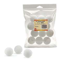 Styrofoam 1 1/2In Balls Pack Of 12 By Hygloss Products