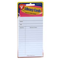 Bright Library Cards White 50 Count, HYG61435