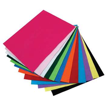 Felt Sheets 12 Shts 9X12 Asstd By Hygloss Products